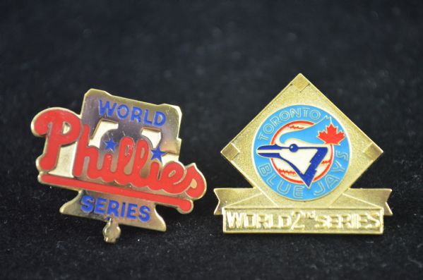 Philadelphia Phillies & Toronto Blue Jays 1993 Press Pins