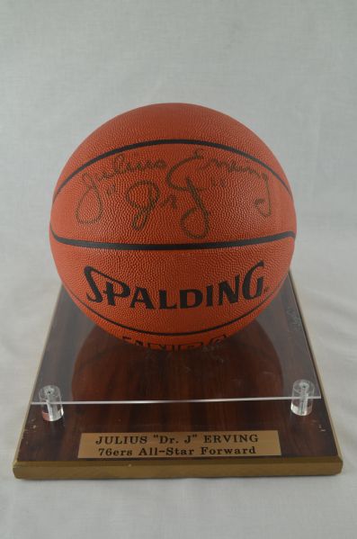 Julius Erving Autographed Official NBA Leather Basketball 