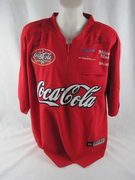 NASCAR Coca Cola Family Jersey w/4 Signatures Including Dale Jarrett