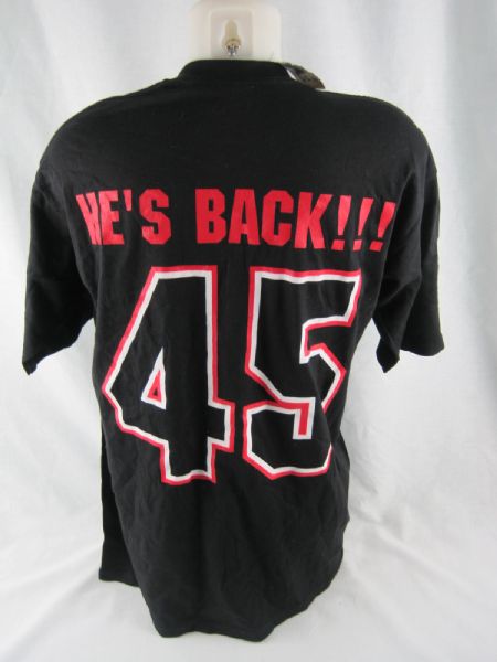 Michael Jordan MJ #45 "Hes Back" Shirt w/Tags