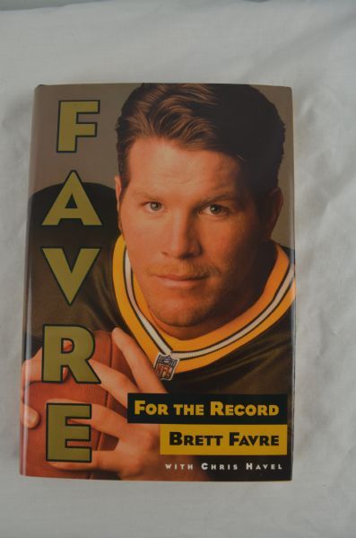 Brett Favre Autographed Hat & Book