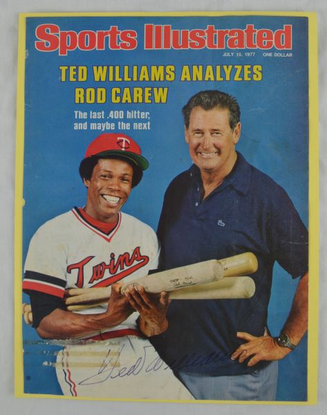 Ted Williams Autographed 1977 Sports Illustrated Cover