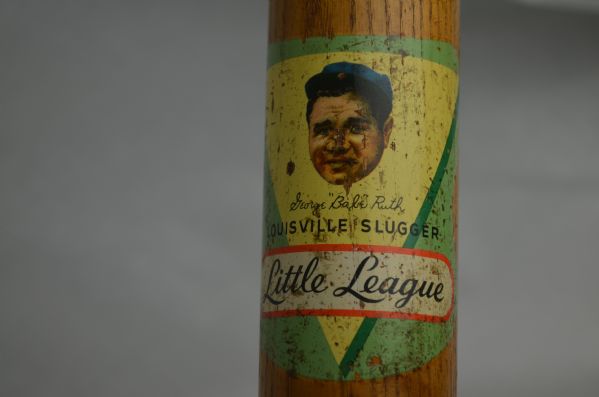 Babe Ruth 1933-34 Little League Decal Bat 125J