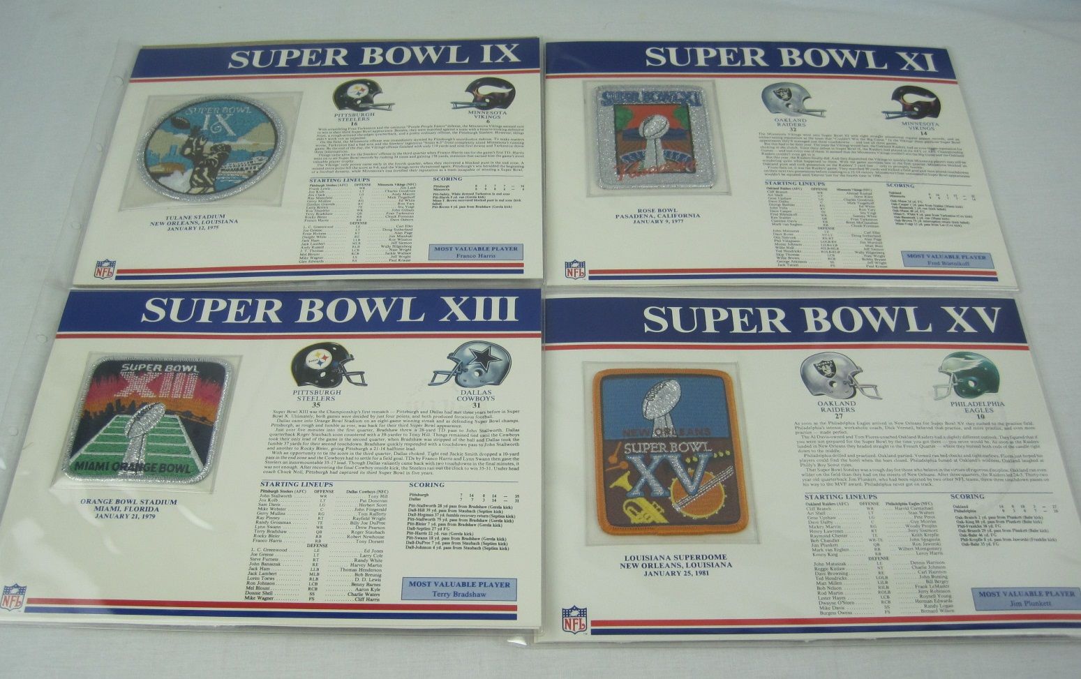 Willabee Ward Super Bowl Patch Collection