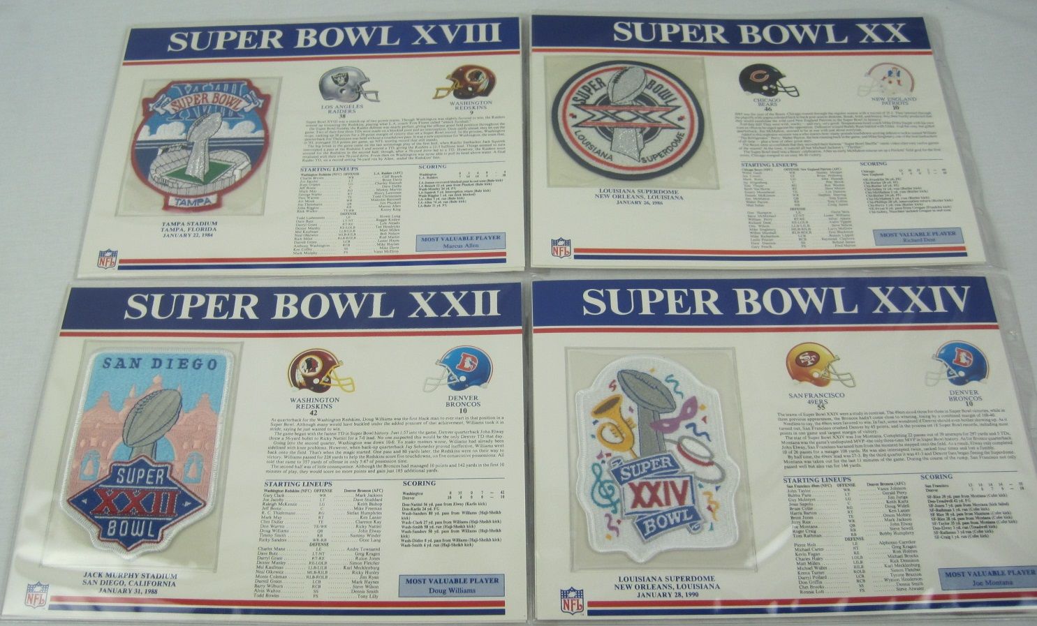 Willabee Ward Super Bowl Patch Collection