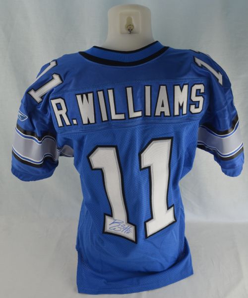 Roy Williams 2003 Detroit Lions Rookie Autographed Game Ready Jersey