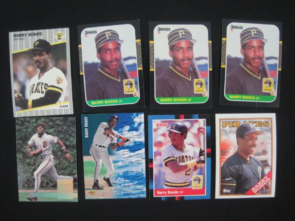 Barry Bonds Collection of 8 Cards w/Rookies