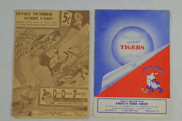 Vintage 1937 Milwaukee Minor League Baseball Program Signed by Jeff Heath