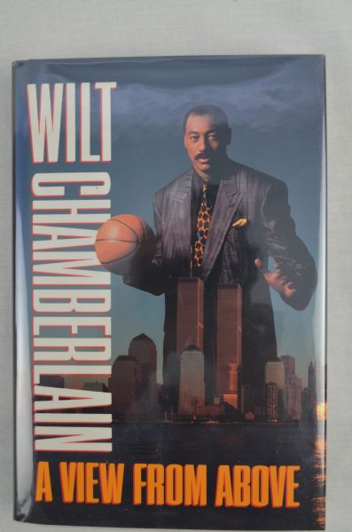 Wilt Chamberlain Signed First Edition Copy of the Book "A View From Above"