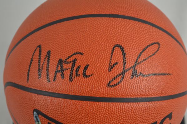 Magic Johnson Autographed Official NBA Basketball w/Display Case UDA