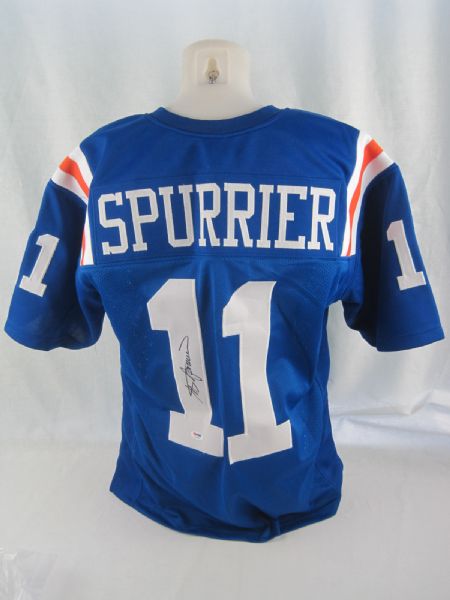 Steve Spurrier Autographed & Inscribed Florida Gators Throwback Jersey