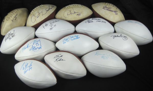 Washington Redskins Collection of 14 Autographed Footballs