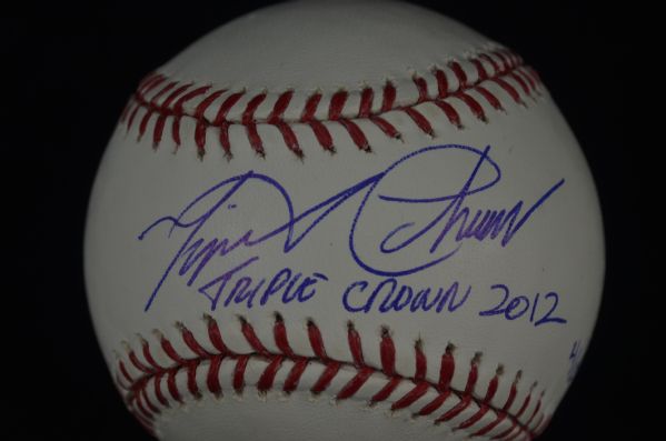 Miguel Cabrera Autographed & Inscribed LE #4/124 Triple Crown Baseball