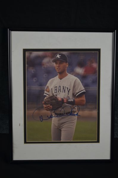 Derek Jeter Early Career Autographed & Framed Minor League Photo