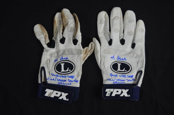 Melky Cabrera 2008 New York Yankees Professional Model Batting Gloves 