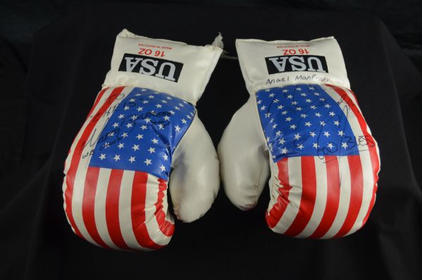 Marc Antonio Barrera USA Olympic Boxing Gloves w/Medium Use & Jim Roe Letter of Provenance