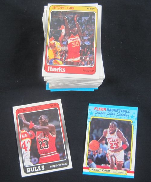 1988-89 Fleer Basketball Card Set w/Stickers