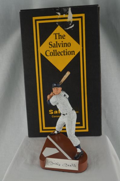 Mickey Mantle Autographed "Home #7 Batting Right" Salvino Figurine Limited Edition #239/950