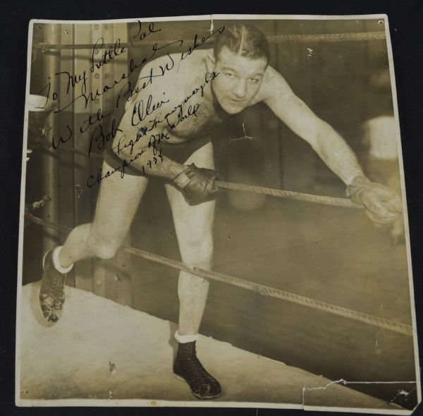 Bob Olin Vintage Autographed Boxing Photo