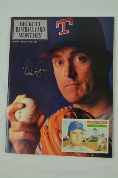 Nolan Ryan Autographed 1990 Beckett Magazine