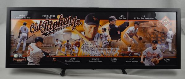 Cal Ripken Jr Autographed Framed Panoramic Photo