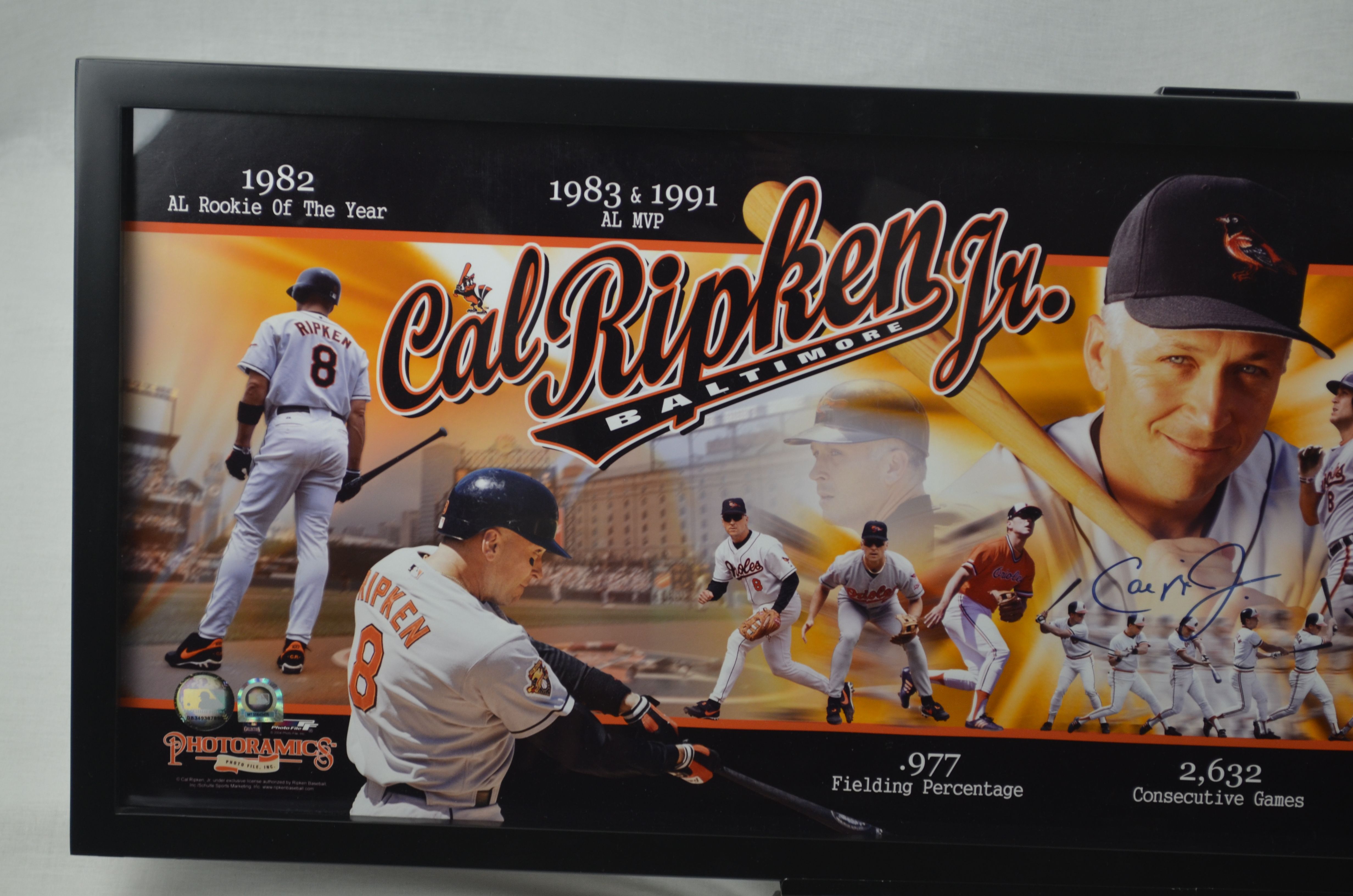 Lot Detail - Cal Ripken Jr Autographed Framed Panoramic Photo