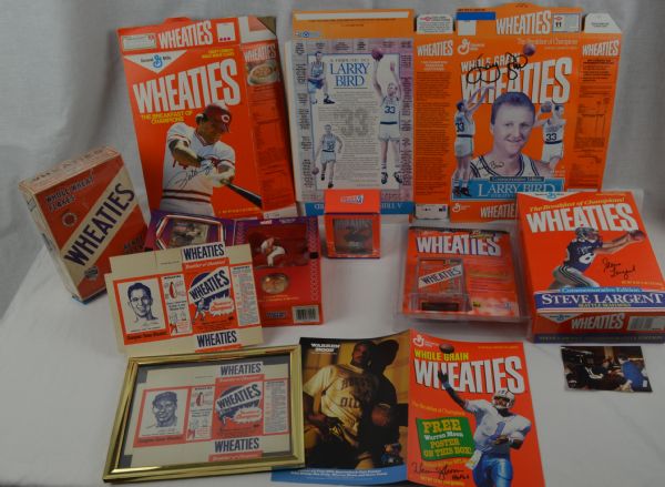 Collection of 10 Wheaties Boxes w/4 Signed