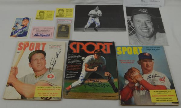 Baseball Collection of 8 Autographed Items