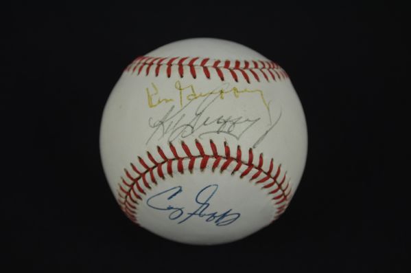 Ken Griffey Jr & Ken Griffey Sr Autographed Baseball