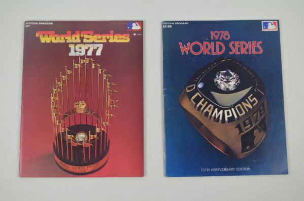 New York Yankees 1977 & 1978 World Series Programs