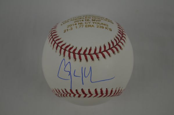 Clayton Kershaw Autographed Limited Edition Baseball & Display