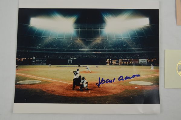 Hank Aaron HR #715 Autographed Photo & Telegram