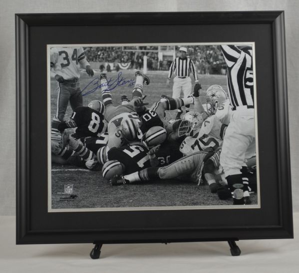 Bart Starr Autographed 16x20 Ice Bowl Framed Photo