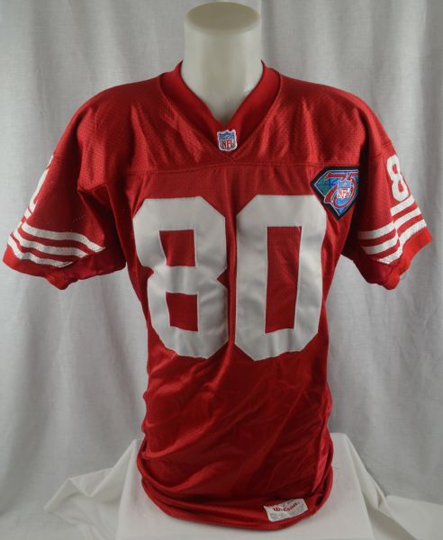 Jerry Rice 1994 San Francisco 49ers 75th Anniversary Professional Model Jersey w/No Use