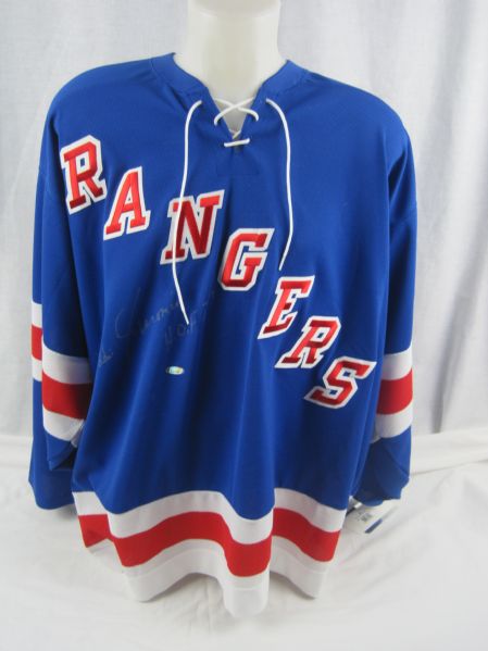 Eddie Giacomin Autographed New York Rangers Jersey