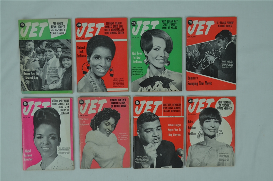 Vintage 1960s Collection of 8 Jet Magazines