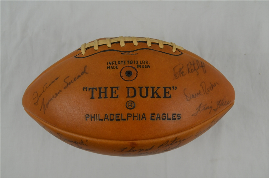 Philadelphia Eagles Vintage Team Signed Football w/32 Signatures 