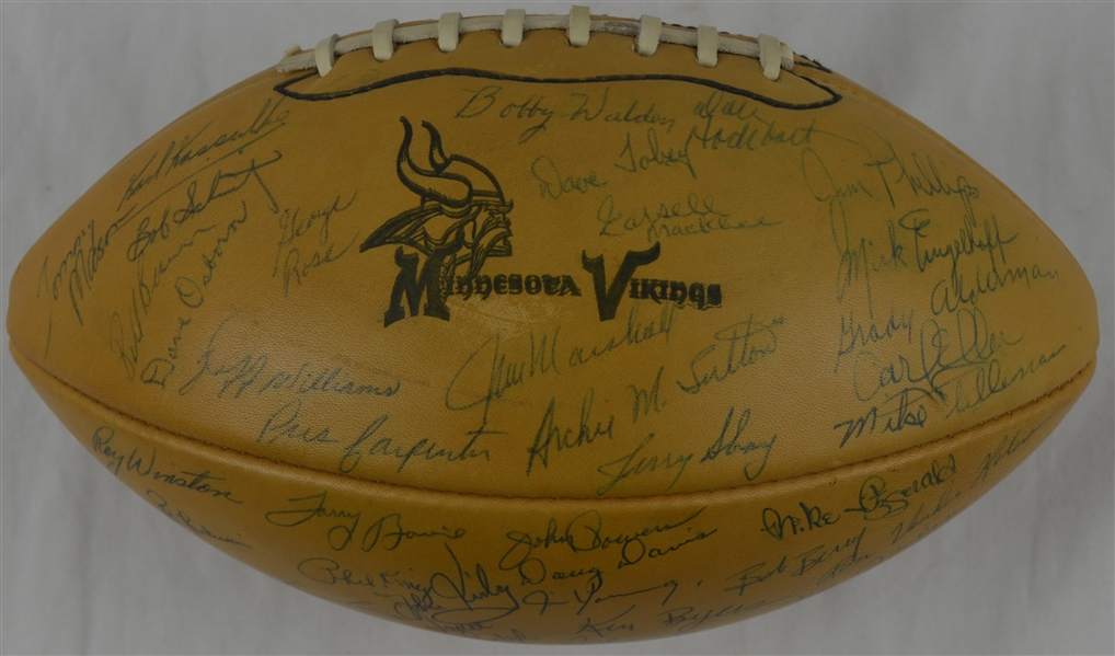 Minnesota Vikings Vintage Team Signed Football w/47 Signatures