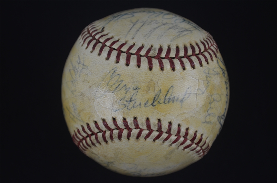 Cleveland Indians 1964 Team Signed Baseball w/24 Signatures