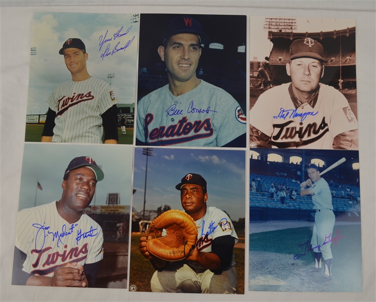 Collection of 6 Minnesota Twins 1960s Autographed Photos