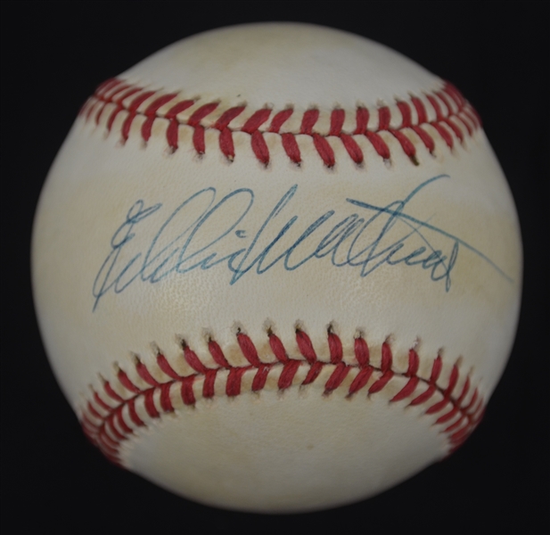 Eddie Mathews Autographed Baseball