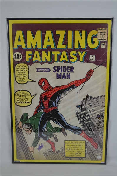 Stan Lee Autographed Spider Man Poster 