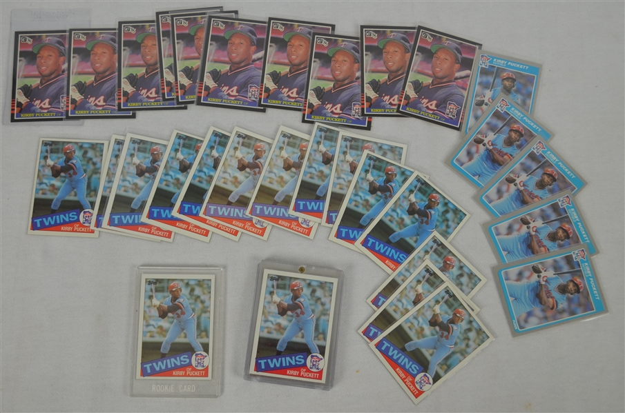 Collection of 29 Kirby Puckett 1985 Rookie Cards