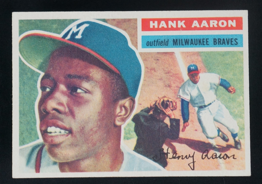 Hank Aaron 1956 Topps White Back Card PSA 5 EX