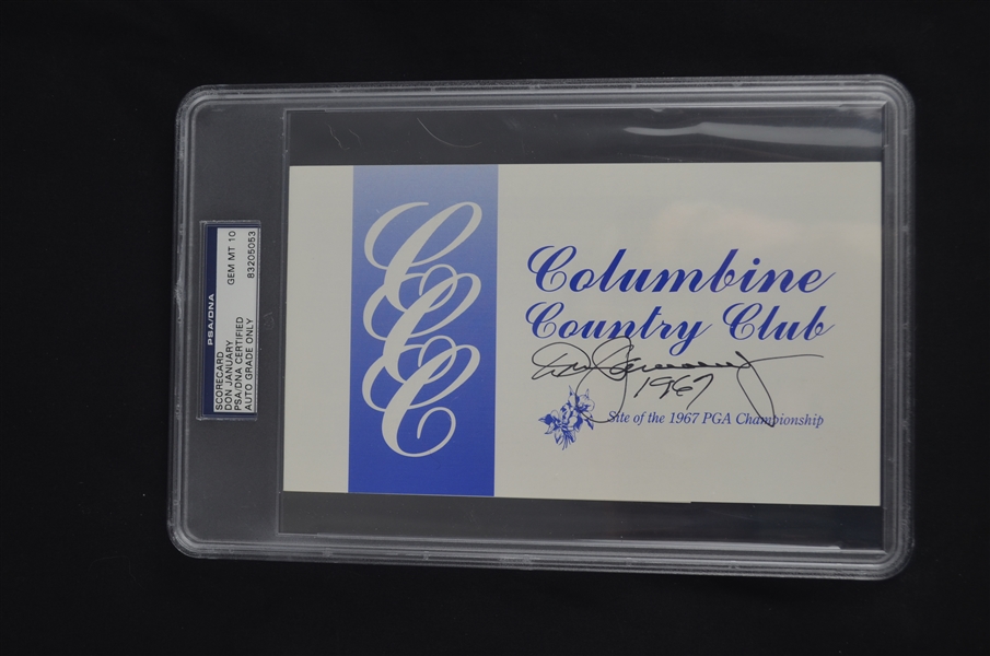 Don January Autographed Scorecard PSA/DNA