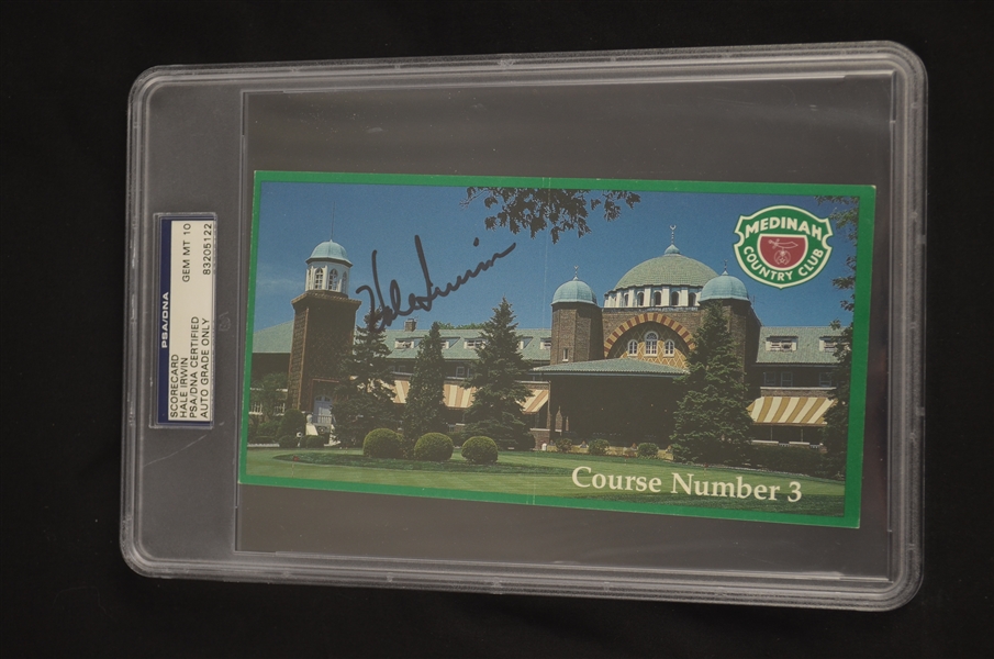 Hale Irwin Autographed Medinah Country Club Scorecard PSA/DNA Gem Mint 10