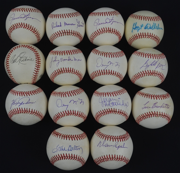 Collection of 14 Autographed Baseballs 