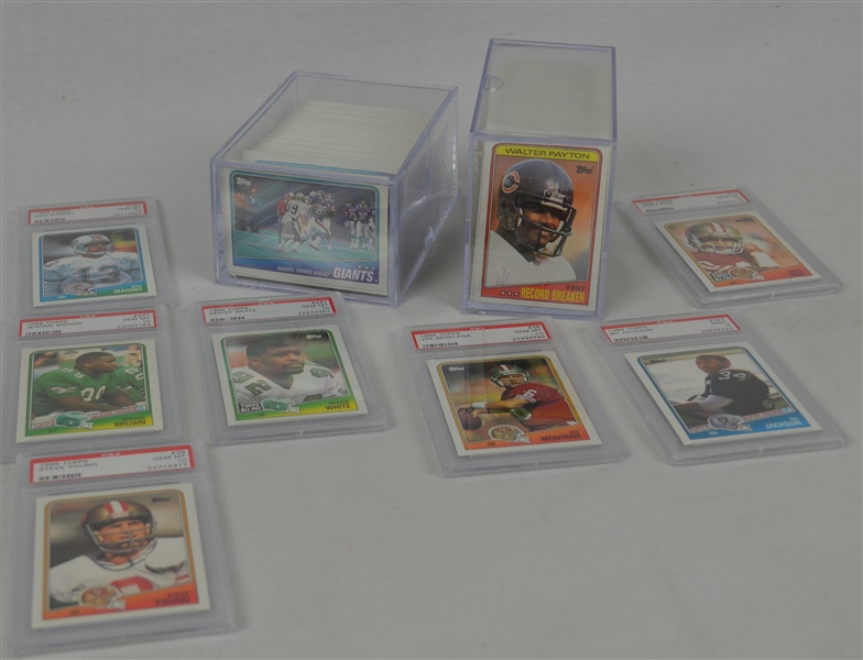 Vintage 1988 Topps Football Card Set PSA Graded w/Bo Jackson Rookie