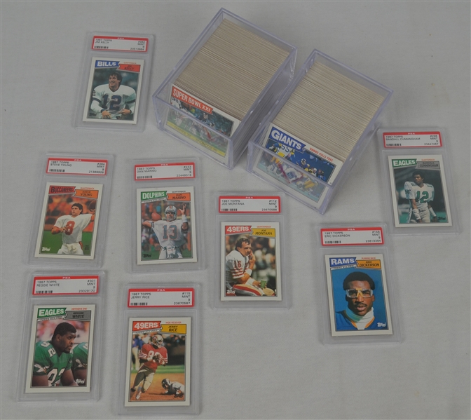 Vintage 1987 Topps Football Card Set PSA Graded w/Jim Kelly Rookie