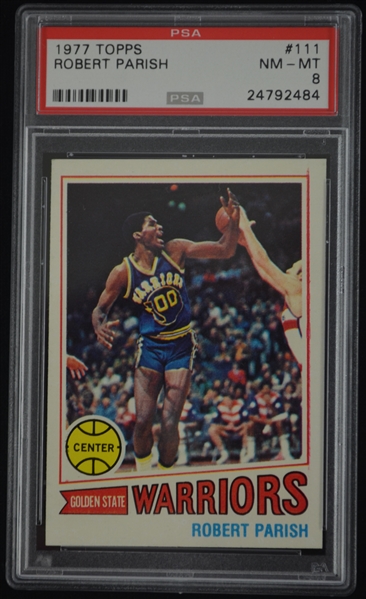 Robert Parrish 1977 Topps Rookie Card #111 PSA 8